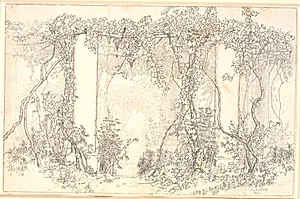 Studie af en pergola på Capri by Christen Købke