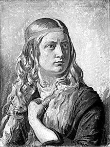 Studie af en ung kvinde (Oline Købke) by Constantin Hansen
