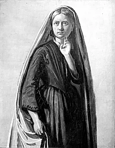 Studie af en ung kvinde (Oline Købke) by Constantin Hansen