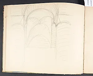Studie af et kirkerum, Bjernede kirke? by Agnes Slott-Møller
