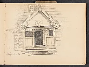 Studie af facade, Håkenstad Norge by Agnes Slott-Møller