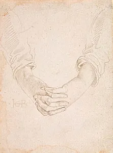 Studie af foldede kvindehænder by Hans Baldung Grien