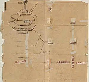Studie af fontæne, samt notater by Niels Larsen Stevns
