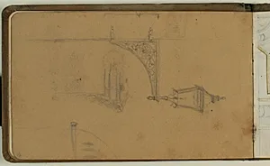 Studie af gadelygte og gesims by Niels Larsen Stevns