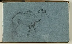 Studie af gående dromedar by Niels Larsen Stevns