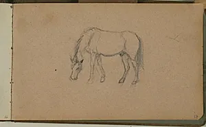 Studie af græssende hest by Niels Larsen Stevns