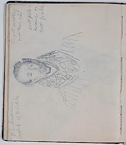 Studie af H. C. Andersen efter maleri på Frederiksborg af Alb. Küchler 1834 by Niels Larsen Stevns