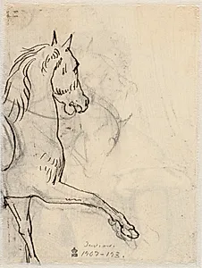 Studie af hest, forpartiet by Wilhelm Marstrand
