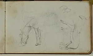 Studie af heste by Niels Larsen Stevns