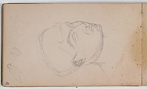 Studie af hoved og duer by Niels Larsen Stevns