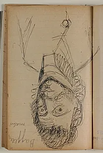 Studie af Jens Baggesen efter maleri på Frederiksborg by Niels Larsen Stevns