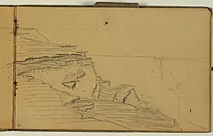 Studie af klippekyst by Niels Larsen Stevns