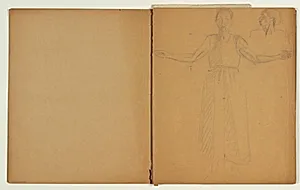 Studie af kvindehoved i profil til "Kristus velsigner børnene" (1937-38) by Niels Larsen Stevns
