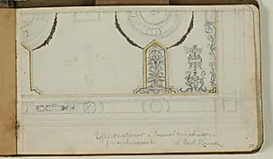 Studie af loftsdekoration by Niels Larsen Stevns