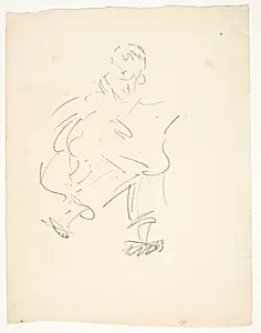 Studie af maleren Kristian Kongsbøll (1880-1913), siddende by Edvard Weie
