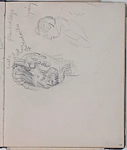 Studie af Oehlenschlæger efter buste på Frederiksborg af A. Quittschreiber 1818. Studie af Oehlenschlæger i profil by Niels Larsen Stevns