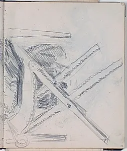 Studie af rygvendt siddende figur by Niels Larsen Stevns