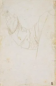 Studie af samme dragts højre ærme med en hånd i samme stilling som venstre by Hans Baldung Grien