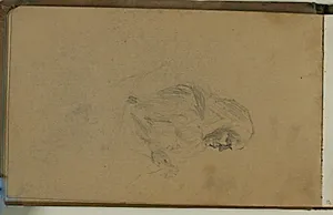 Studie af strikkende kone by Niels Larsen Stevns