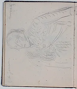 Studie af Thorvaldsen efter maleri af C. A. Jensen by Niels Larsen Stevns