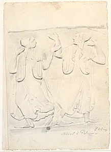 Studie efter antikt relief by L.A. Ring