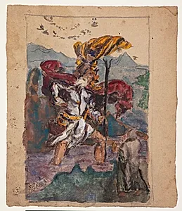 Studie efter Dürer: Den Hellige Christoforus II by J.A. Jerichau (II)
