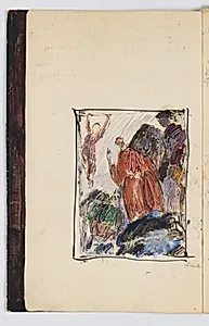 Studie efter kunstnerens eget maleri "Dante (profeter, opus 1)", 1912-13 by J.A. Jerichau (II)