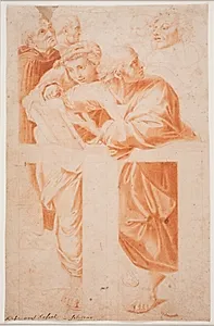 Studie efter Rafaels "Disputa" by Hendrik Krock