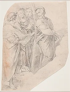 Studie efter Rafaels "Parnassus" by Hendrik Krock