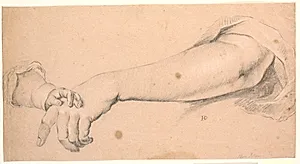 Studie: en kvindearm, hvorpå hviler en barnehånd by Heinrich Dittmers