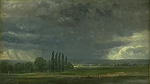 Studie fra Elbdalen ved Dresden by J.C. Dahl