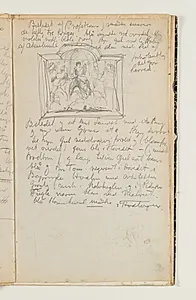 Studie med kommentarer til eller efter kunstnerens maleri "De hellige tre Konger", her tillige kaldet "Profeterne" by J.A. Jerichau (II)