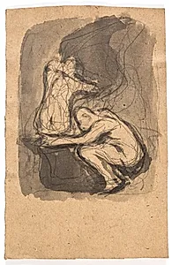 Studie til "Dædalus og Ikarus" by Oluf Hartmann