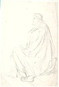 Studie til en apostelfigur eller lignende by Dankvart Dreyer