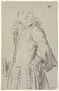 Studie til et mandsportræt, 3/4 figur by Heinrich Dittmers