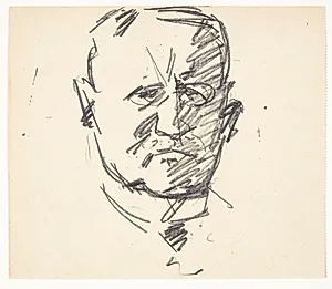 Studie til et portræt af professor, dr.med. Carl Lorentzen (1860-1932) by Edvard Weie