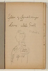 Studie til Frederik VI med farveangivelser by Niels Larsen Stevns