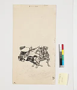 Studie til samme motiv som recto by Niels Skovgaard