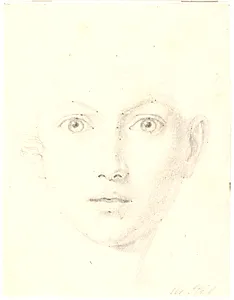 Studiehoved af Alpins søn by C.G. Kratzenstein Stub