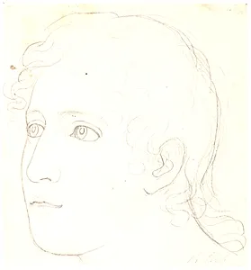 Studiehoved af Hother. Trekvartprofil by C.G. Kratzenstein Stub