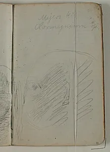 Studier af ægyptiske statuehoveder. Notat by Niels Larsen Stevns