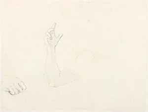 Studier af en arm og en hånd by Dankvart Dreyer