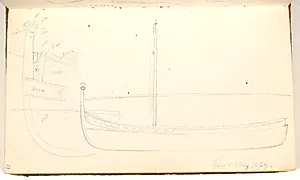 Studier af en lille sejlbåd by P.C. Skovgaard