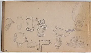 Studier af græsk vase, romanske aquamaniler, dyreskulpturer m.m. by Niels Larsen Stevns
