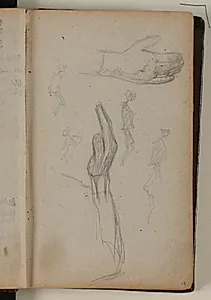 Studier af hånd og underarm, figurskitser by Niels Larsen Stevns