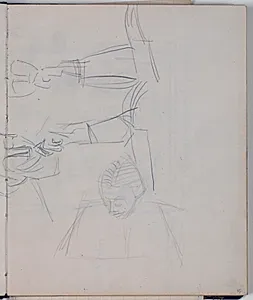 Studier af læsende kvinde ved et bord by Niels Larsen Stevns