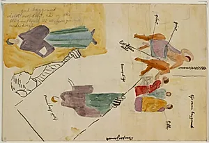 Studier af oldkristne motiver, samt notater. Apolonari in Classe by Niels Larsen Stevns