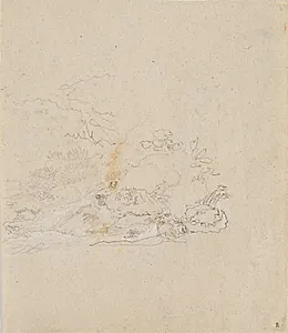 studier af planter ved et vandløb by Jens Juel