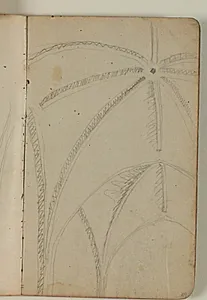 Studier af ribbehvælv, muligvis Saltum kirke by Niels Larsen Stevns