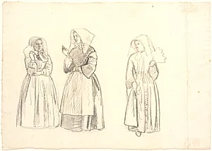 Studier af tre unge piger fra Iselinge by P.C. Skovgaard